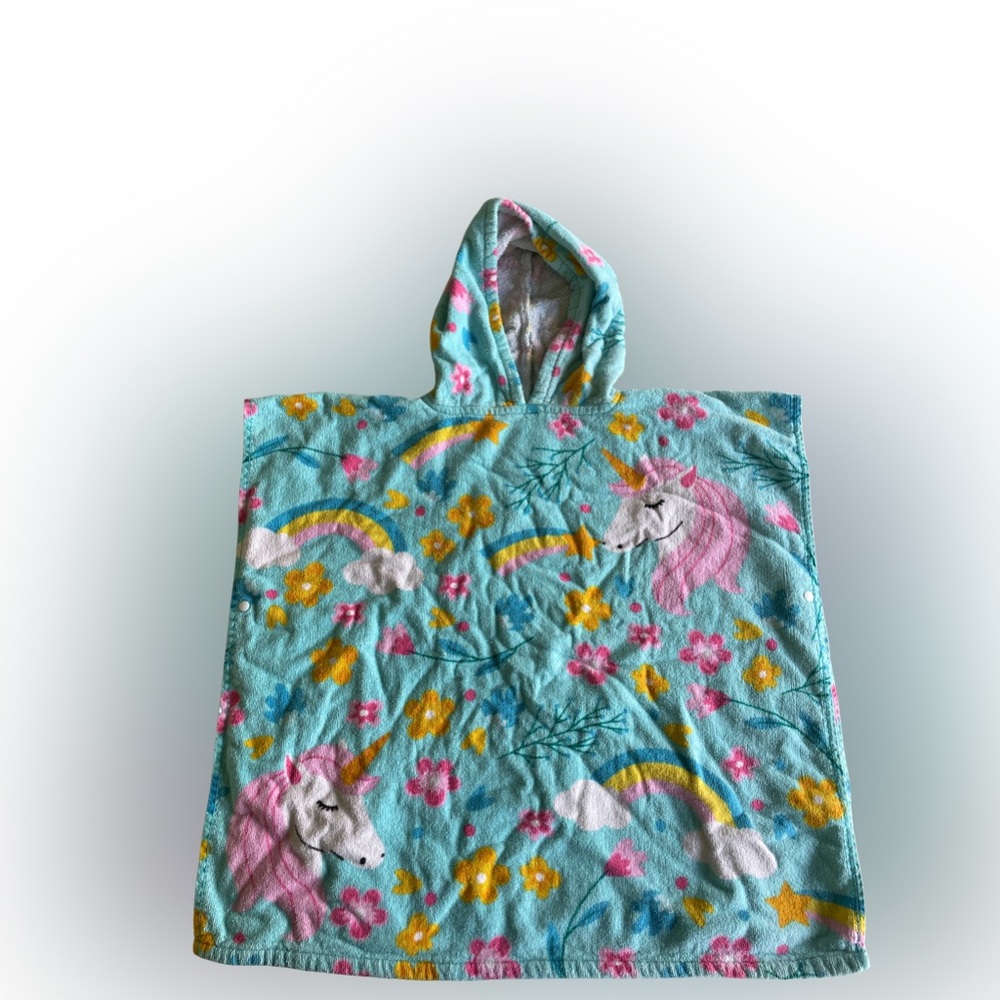 Unicorn hooded beach towel